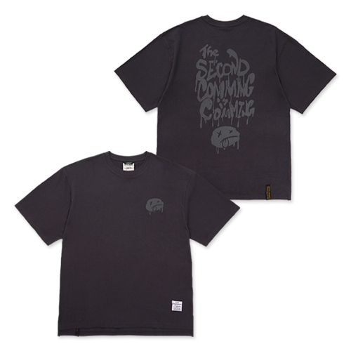 Second Coming Oversized Short Sleeves T-Shirts Charcoal