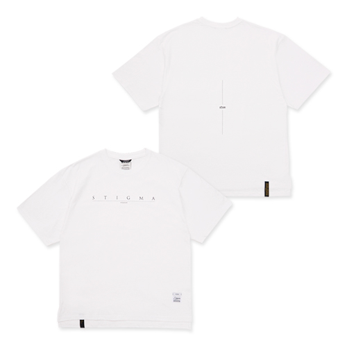 Serif Oversized Short Sleeves T-Shirts white