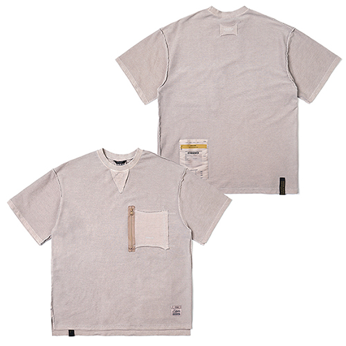 23 INSIDEOUT PIGMENT OVERSIZED T-SHIRTS BEIGE