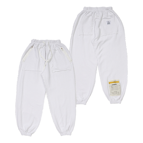 INSIDEOUT BIO-WASHED WIDE JOGGER PANTS WHITE
