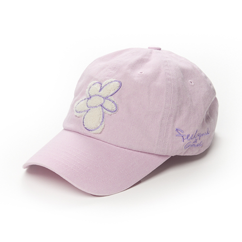 GRAFFITI FLOWER PIGMENT BIOWASHED BALL CAP PINK