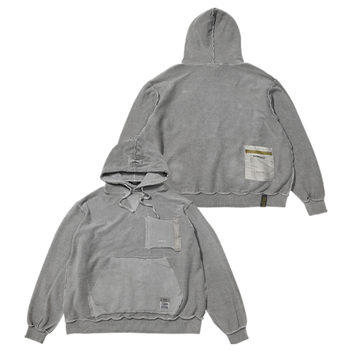 INSIDEOUT OVERSIZED PIGMENT HOODIE V2 GRAY