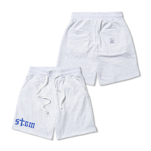STGM Logo Short Pants White Melange