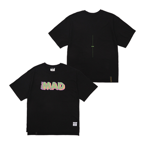 Mad Oversized Short Sleeves T-Shirts Black