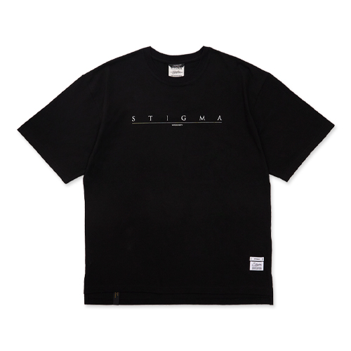 Serif Oversized Short Sleeves T-Shirts Black