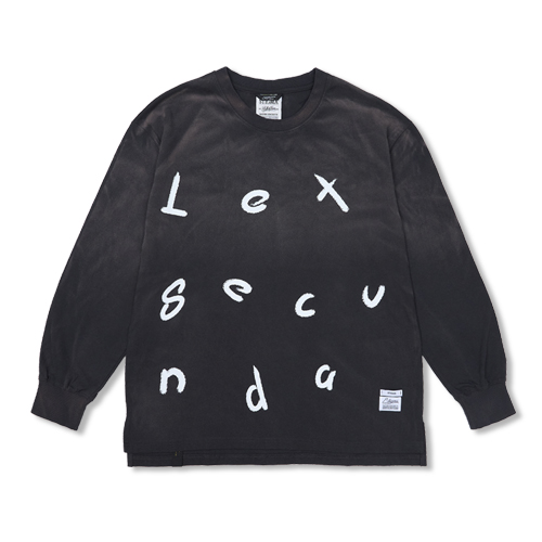 Lexsecunda Vintage-Like Oversized Long Sleeves T-Shirts Black