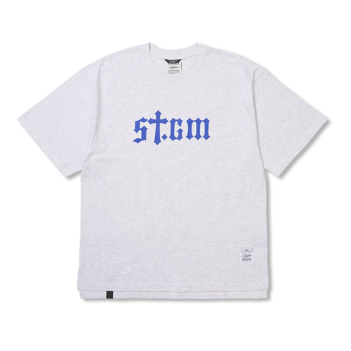 STGM Logo Oversized Short Sleeves T-Shirts White melange