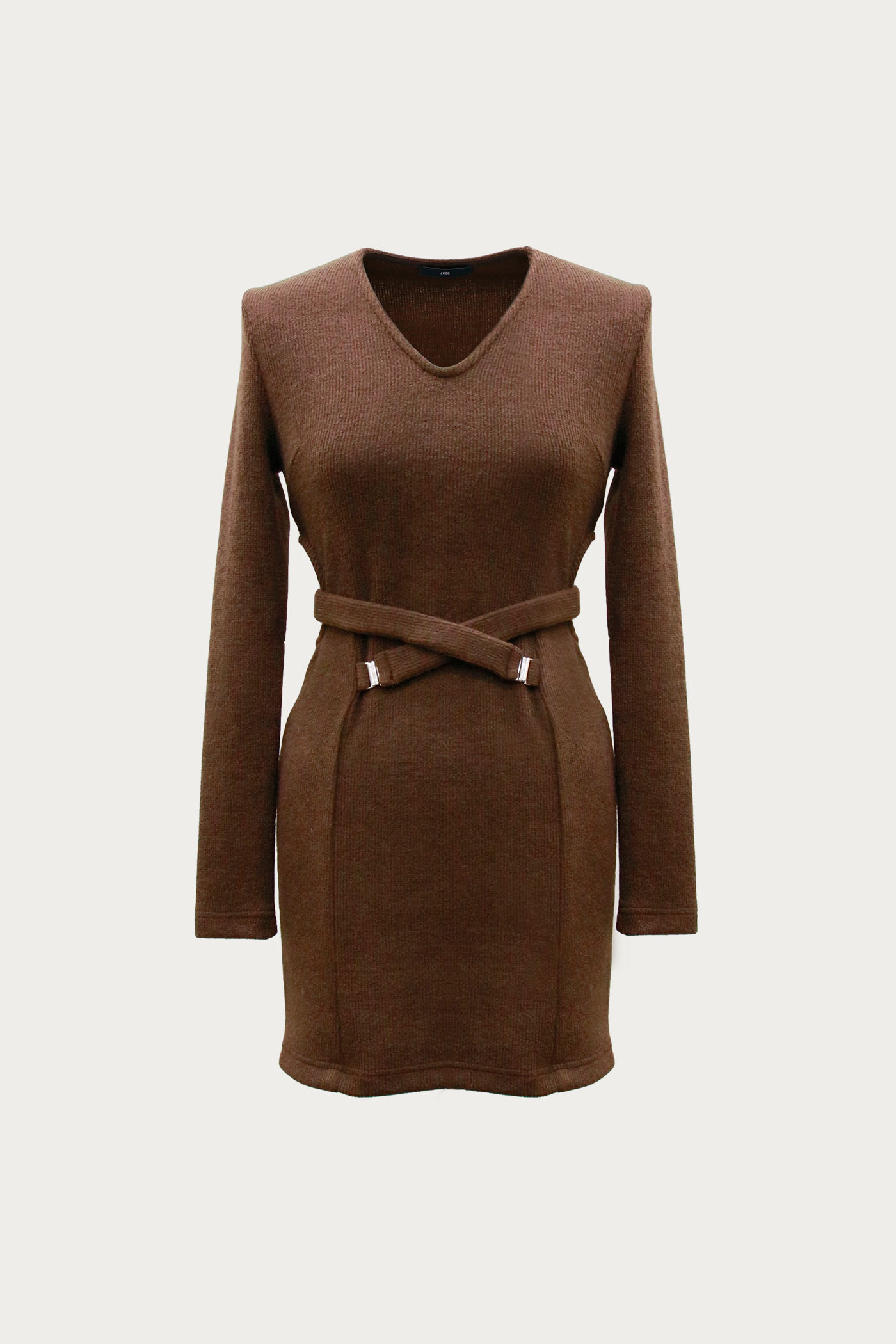Cross Belted Cut-Out Mini Dress_BR