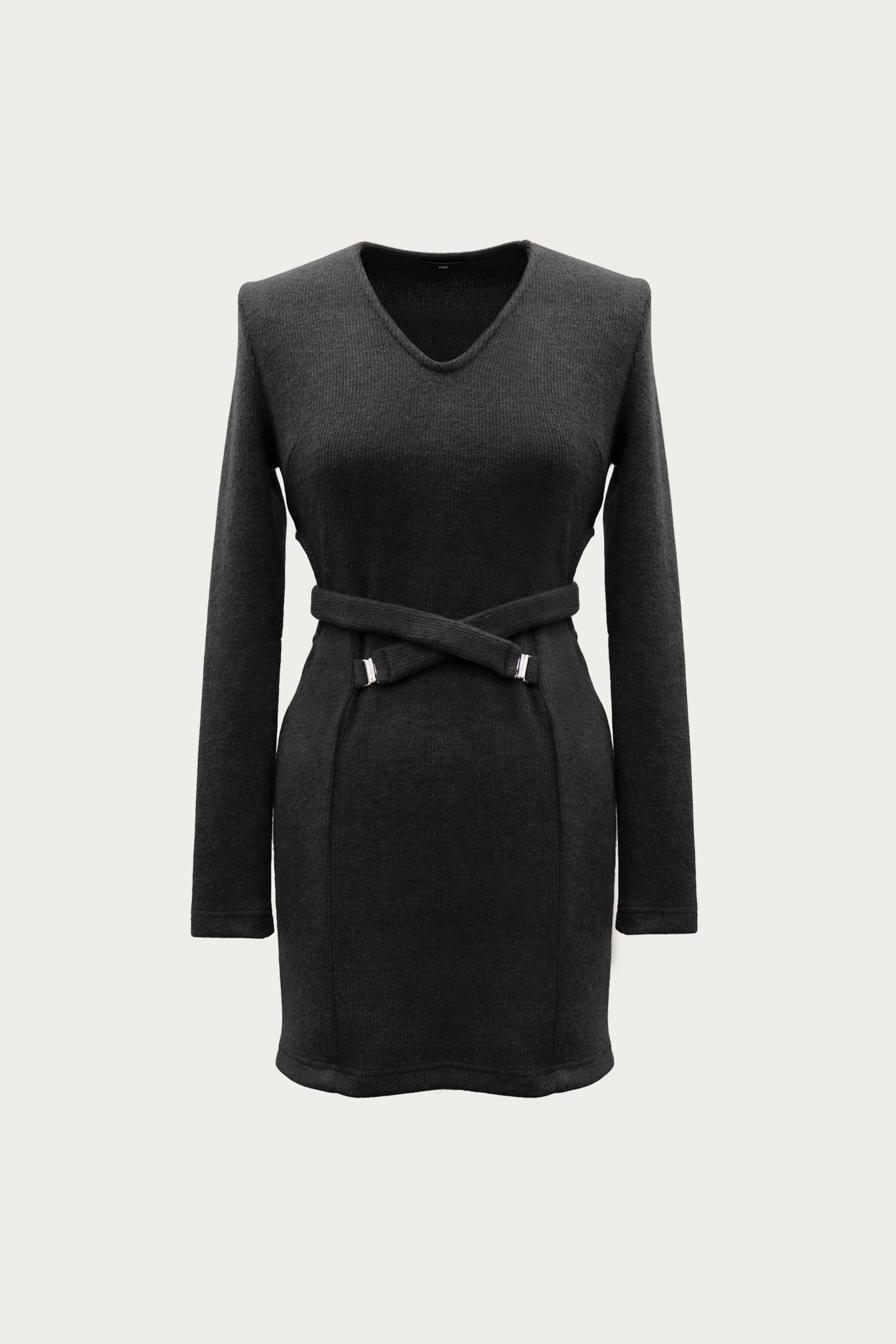 Cross Belted Cut-Out Mini Dress_BK