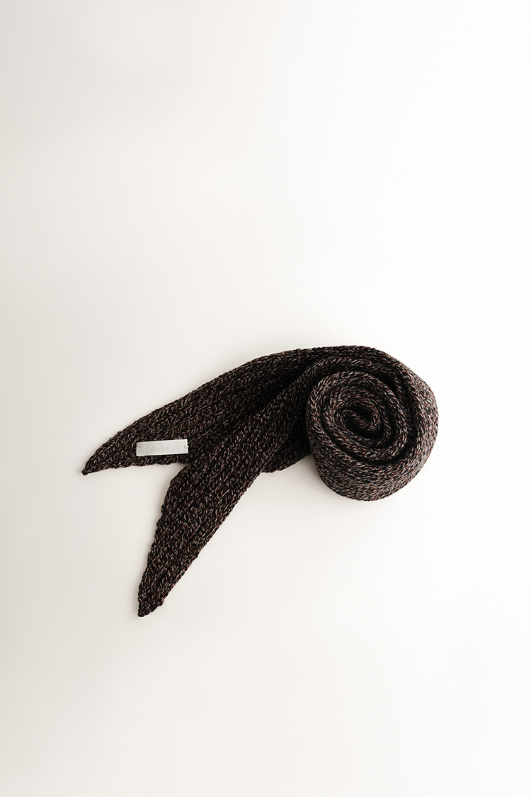 KNIT SCARF BROWN