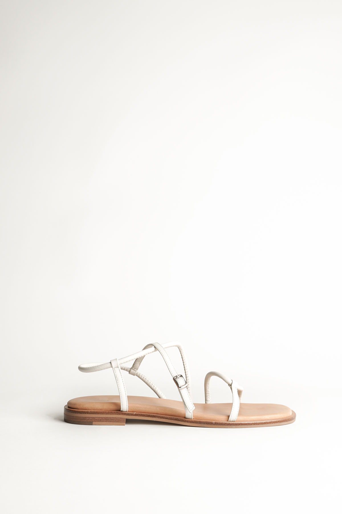 00_ROPE STRAP-LEATHER SANDAL OFF WHITE