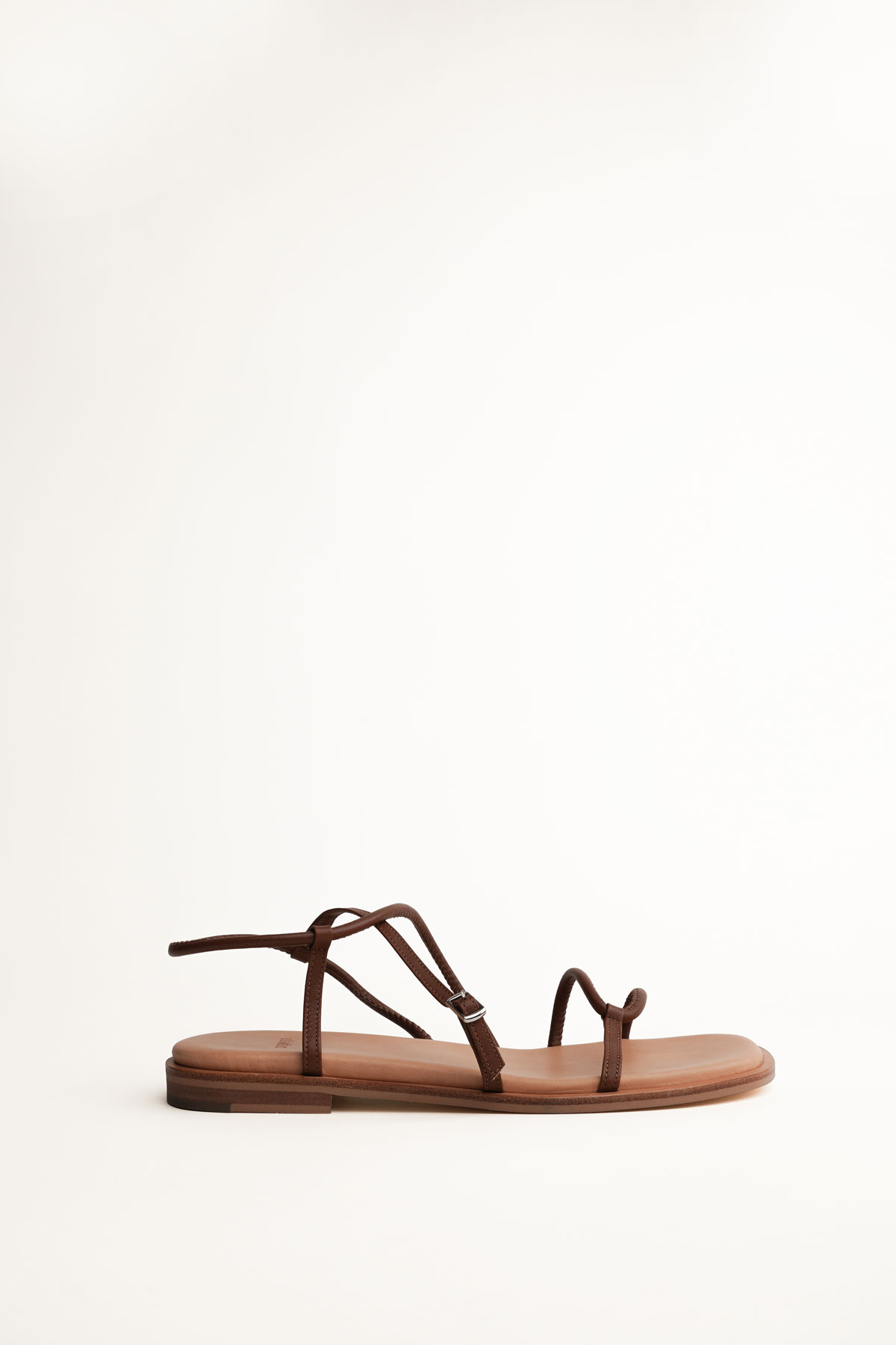00_ROPE STRAP-LEATHER SANDAL WALNUT BROWN