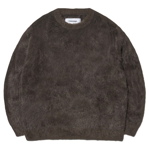 CROPPED HAIRY KNIT - MELANGE
