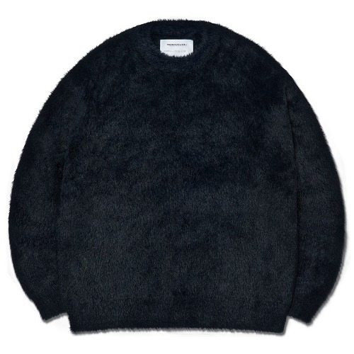 CROPPED HAIRY KNIT - DARK NAVY - nomanual | 60% - Asian