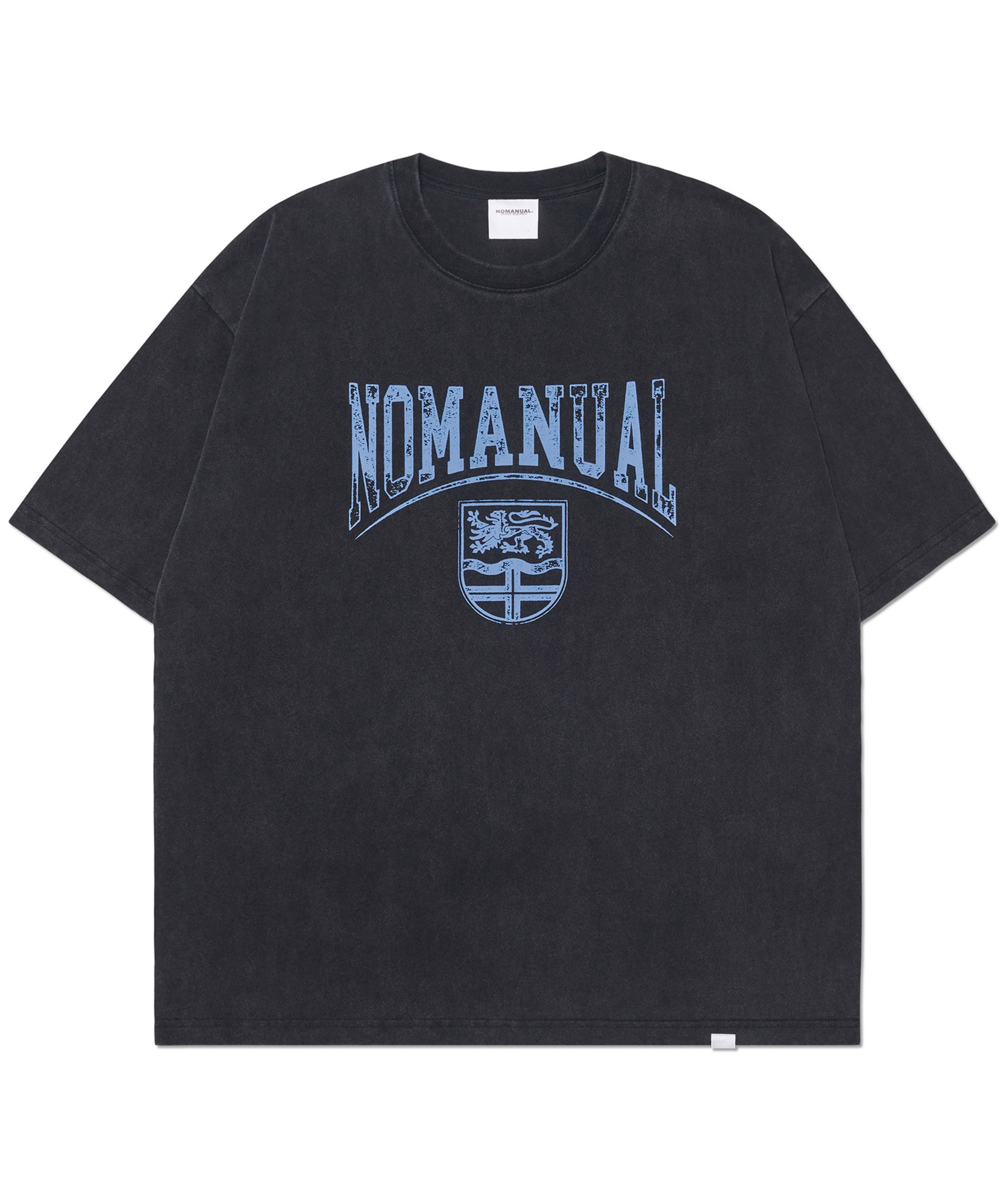 日本未入荷NOMANUALのNM HERALDRY T-SHIRT 全2色 NM HERALDRY T-SHIRT - WASHED BLACK - nomanual | 60% - Asian