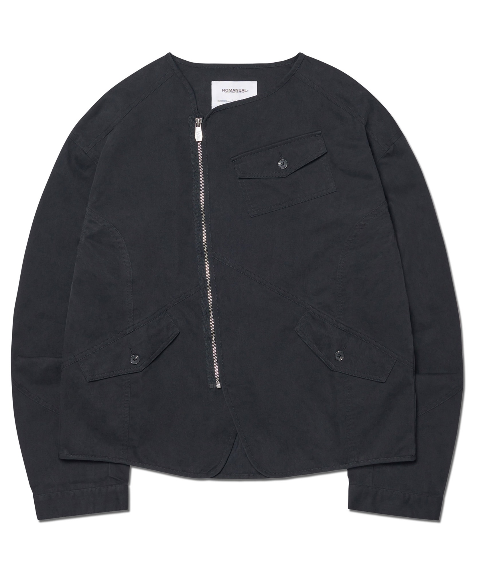 MUSINSA | NOMANUAL W.S VARSITY JACKET - BLACK