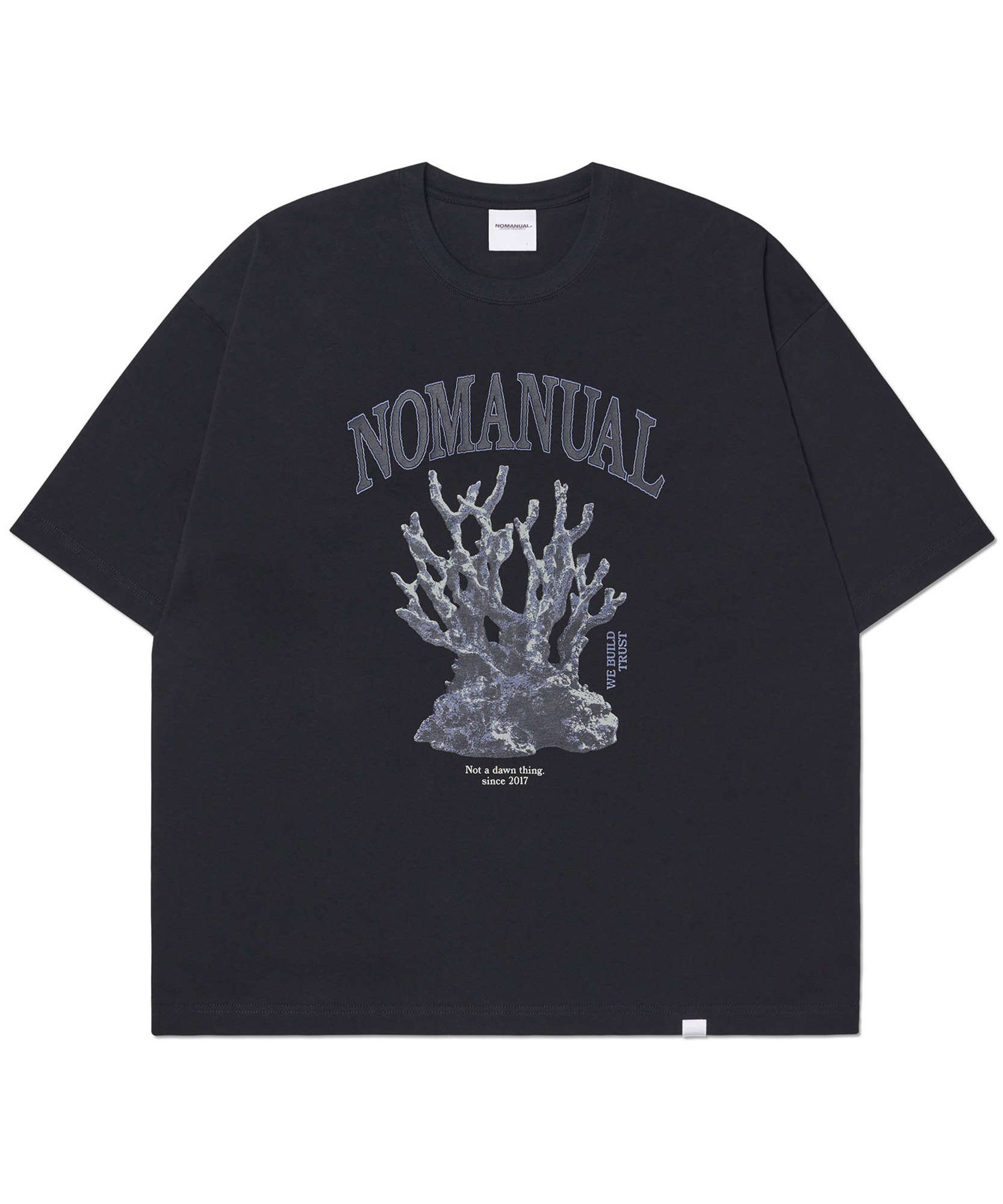 ★NOMANUAL★PIGMENT DAMAGE T-SHIRTS EMBLEM WASHED T-SHIRT - WASHED KHAKI - nomanual | 60
