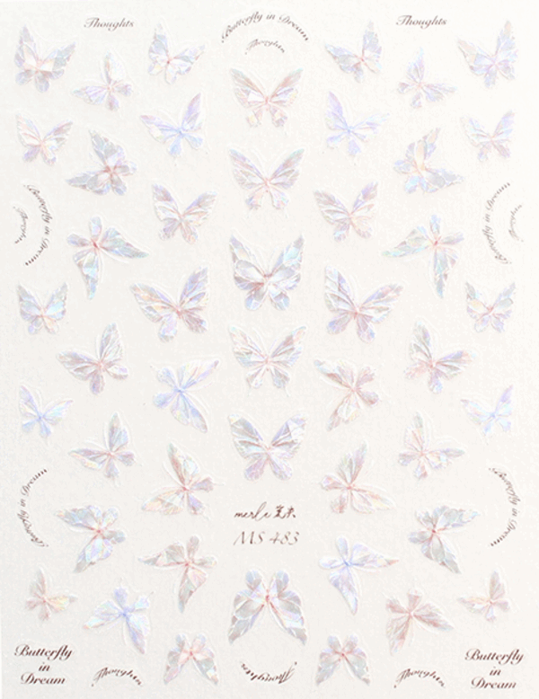 pastel butterfly emotional stickers