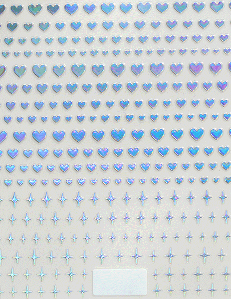 holographic heart sticker