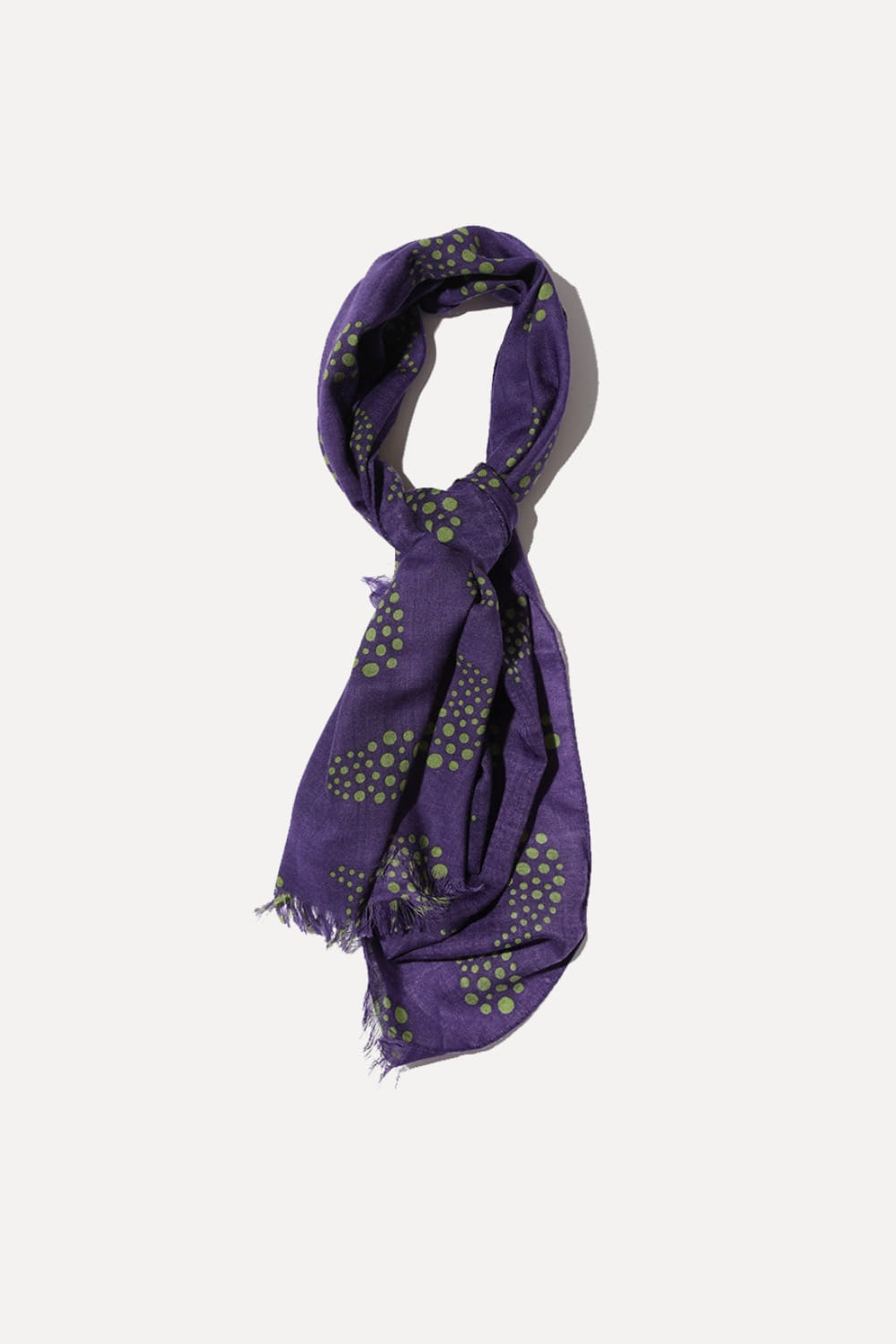 (23FW) STOLE - W/S TWILL / PAISLEY PRINTED A-PURPLE