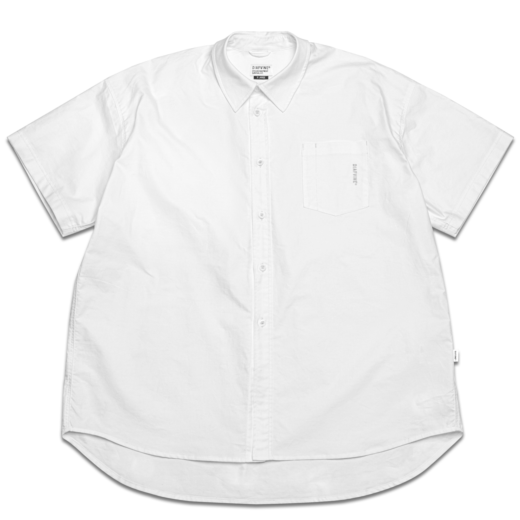 DV22.666 WASHED OXFORD COMFORT FIT -White-