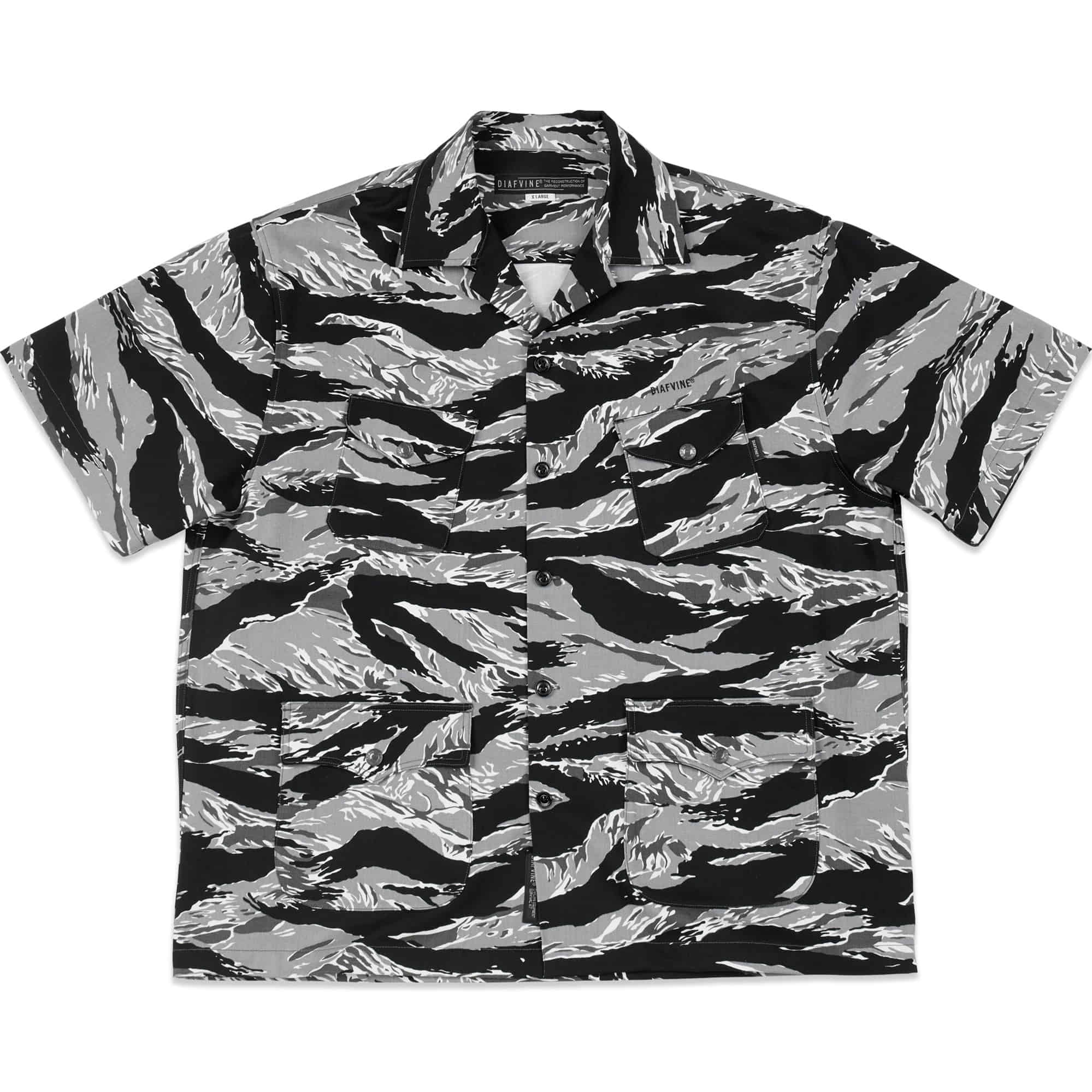 DV.LOT 685 Multi Pocket Shirt -Tiger Stripe Camo Grey-