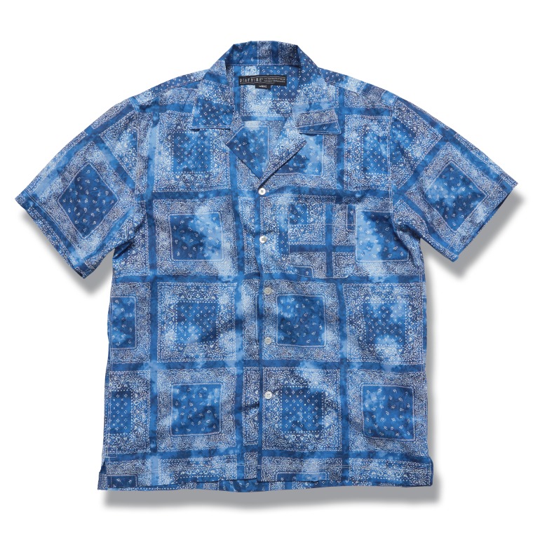 [↓45%]DV.LOT 610 Paisley Open Collar Shirts (Tie-Dye) -BLUE-