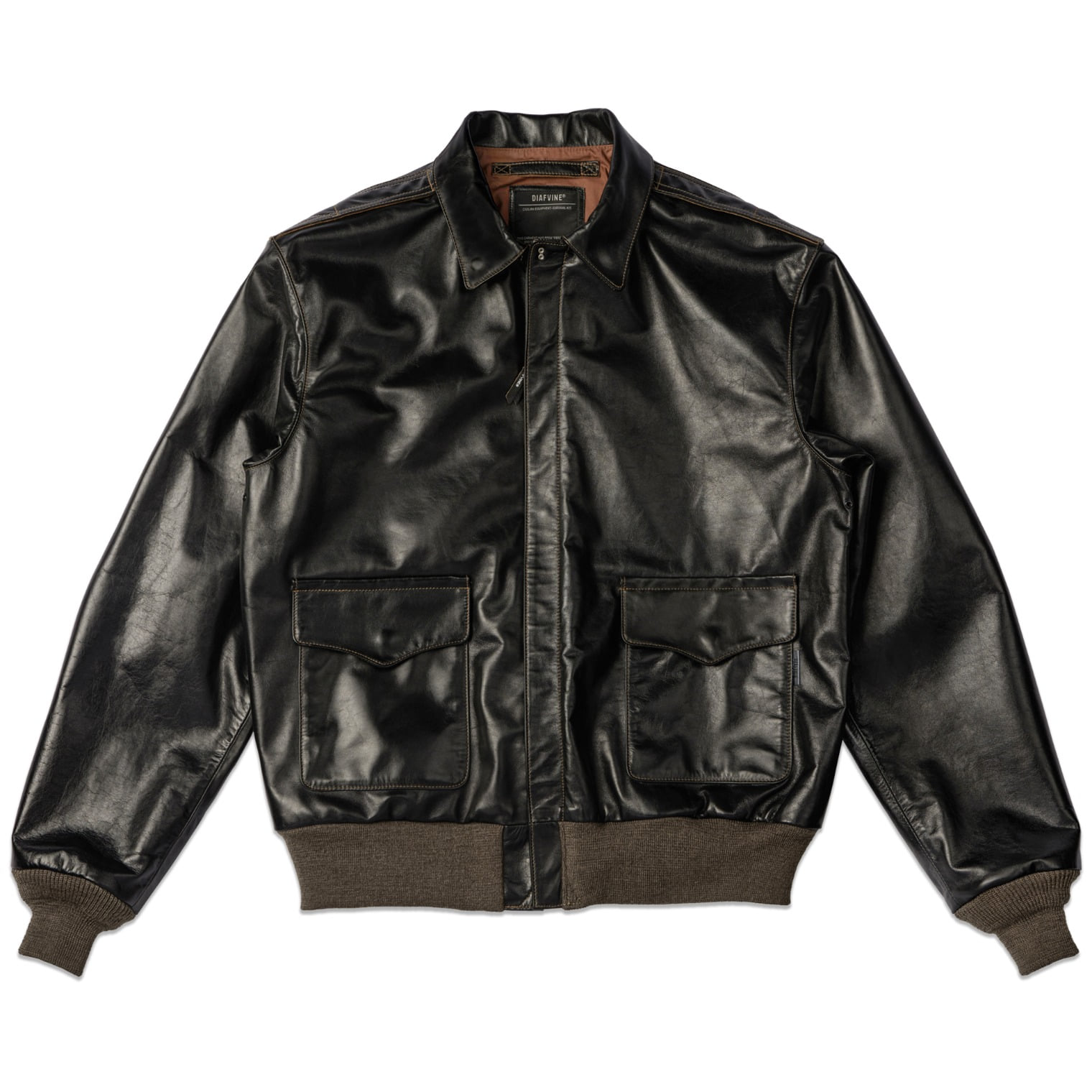 DV.LOT 695 Type A-2 Flight jacket -Black/Brown rib-
