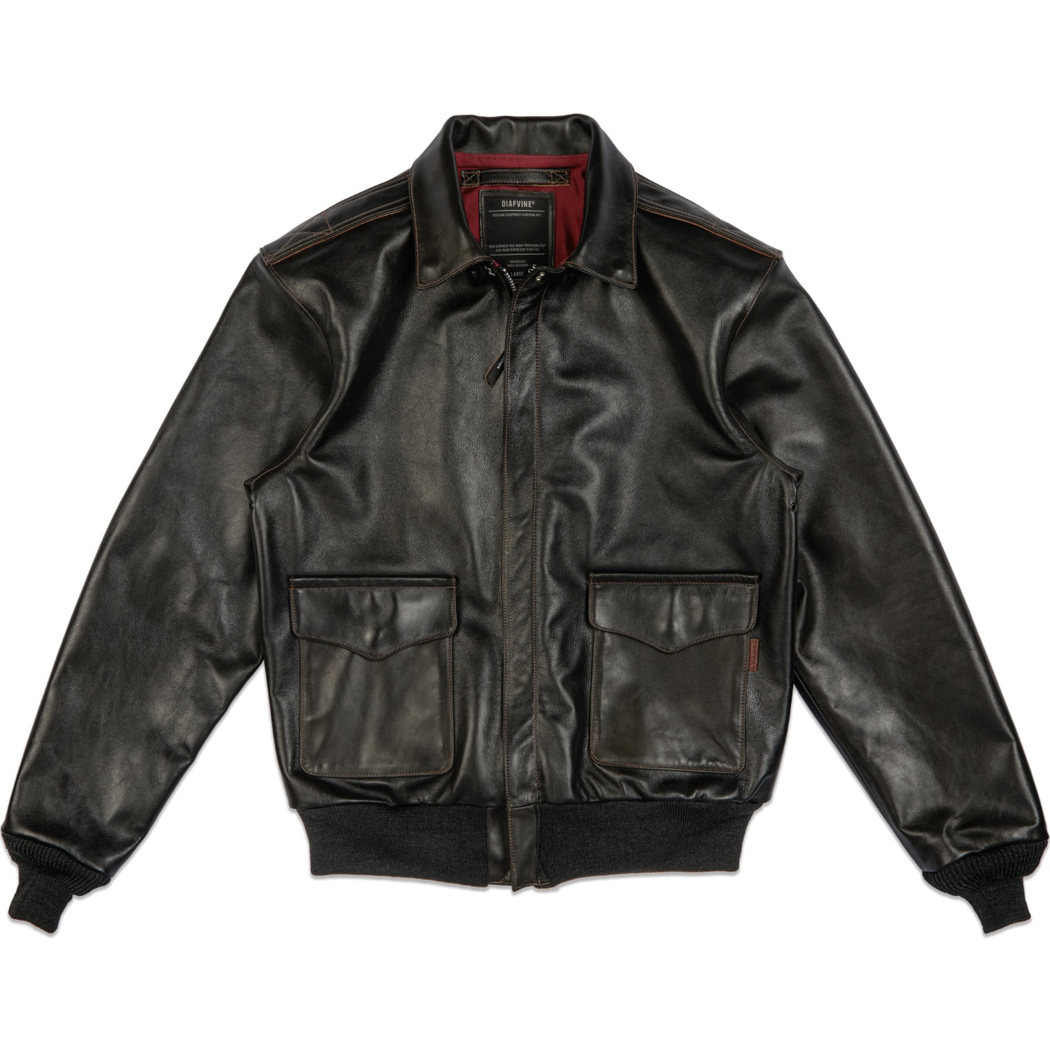DV.LOT 695 Type A-2 Flight jacket -Black/Black rib-