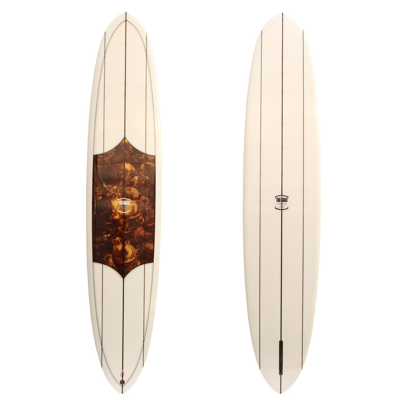 [THE WATERMANS GUILD] 9&#039;6&quot; Triple Stringer Pintail (Clear/Abstract Deck Patch)