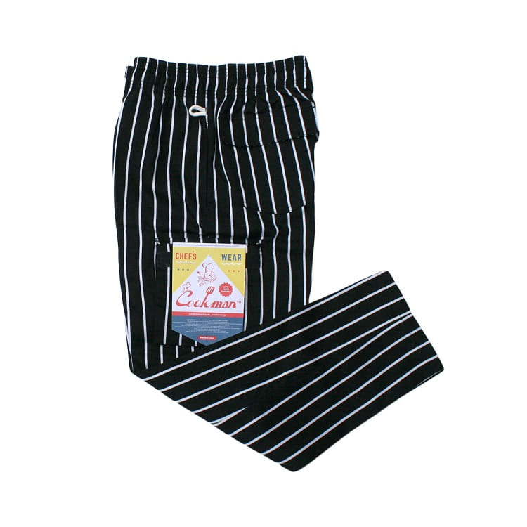 [Cookman] Chef Cargo Pants _ Stripe Black