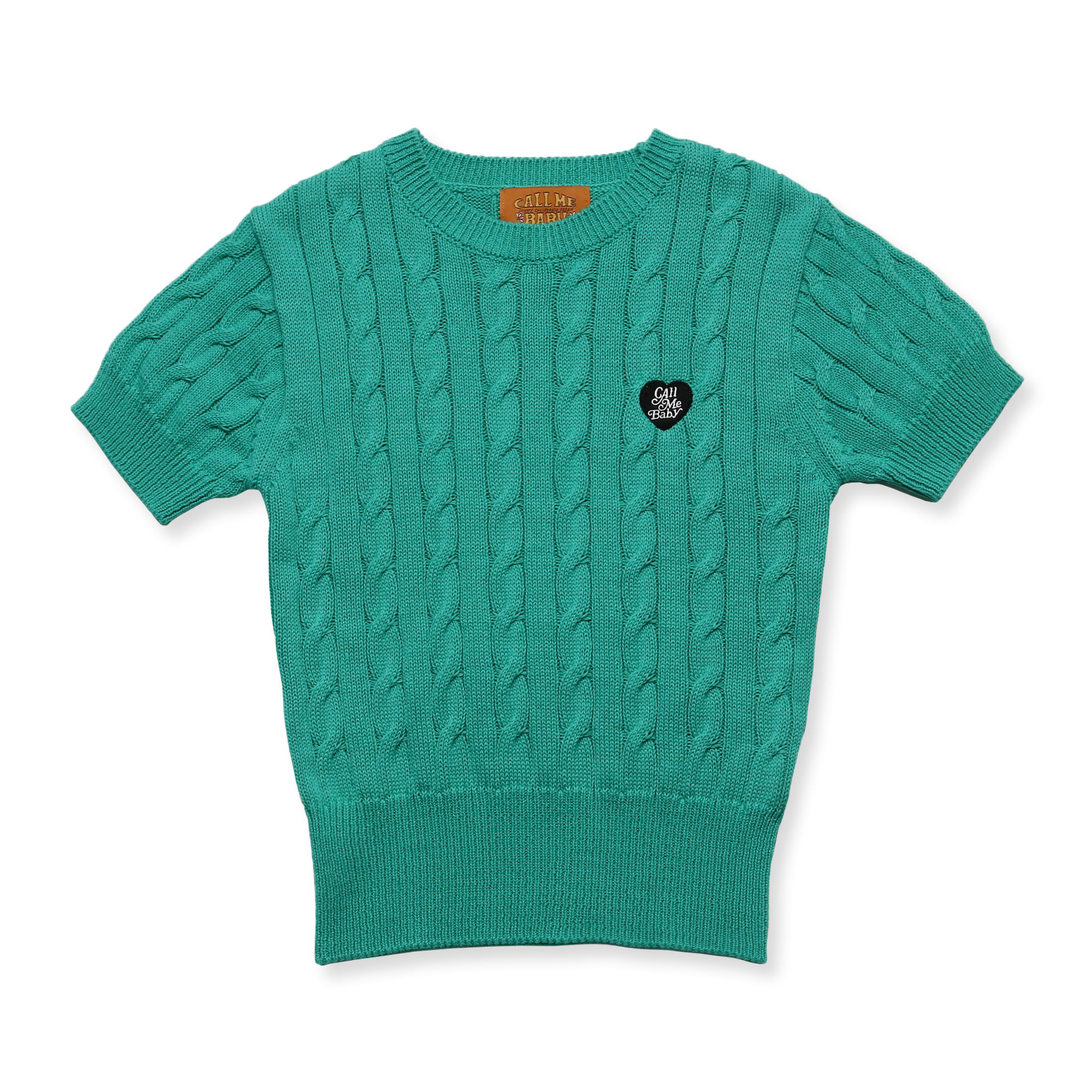 [Call Me Baby] Baby Cable Knit Short Sleeve (Kelly Green)