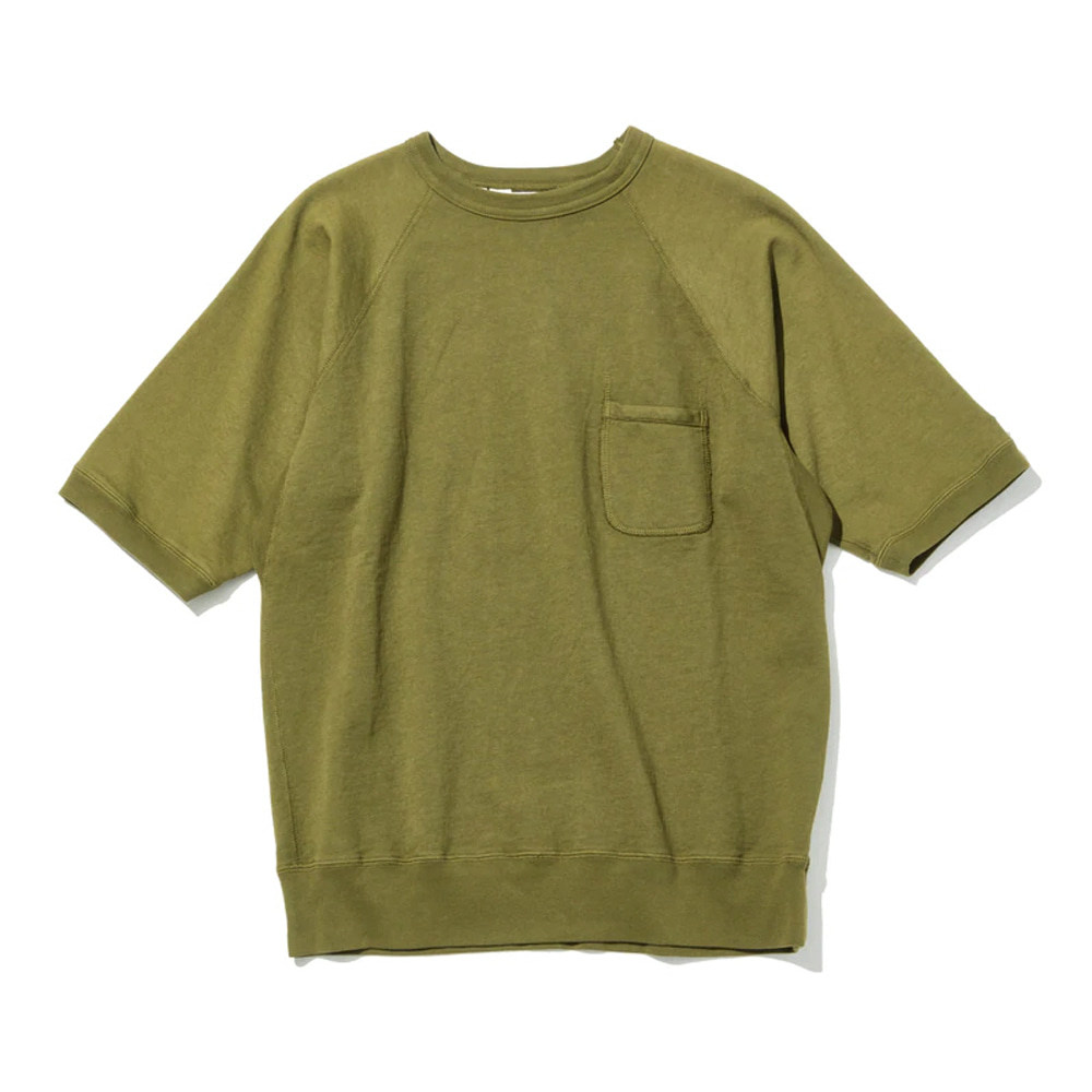 [Battenwear] S/S Reach-up Sweatshirt (Olive drab) (30% Sale)