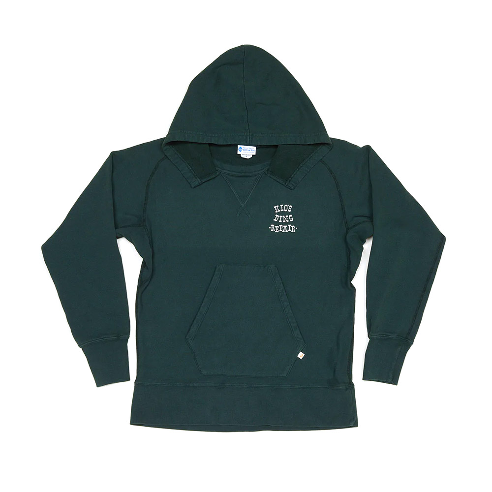 [Yellow rat] Kio&#039;s Ding Repair Pull-over Hooded Sweatshirt _ Forest Green
