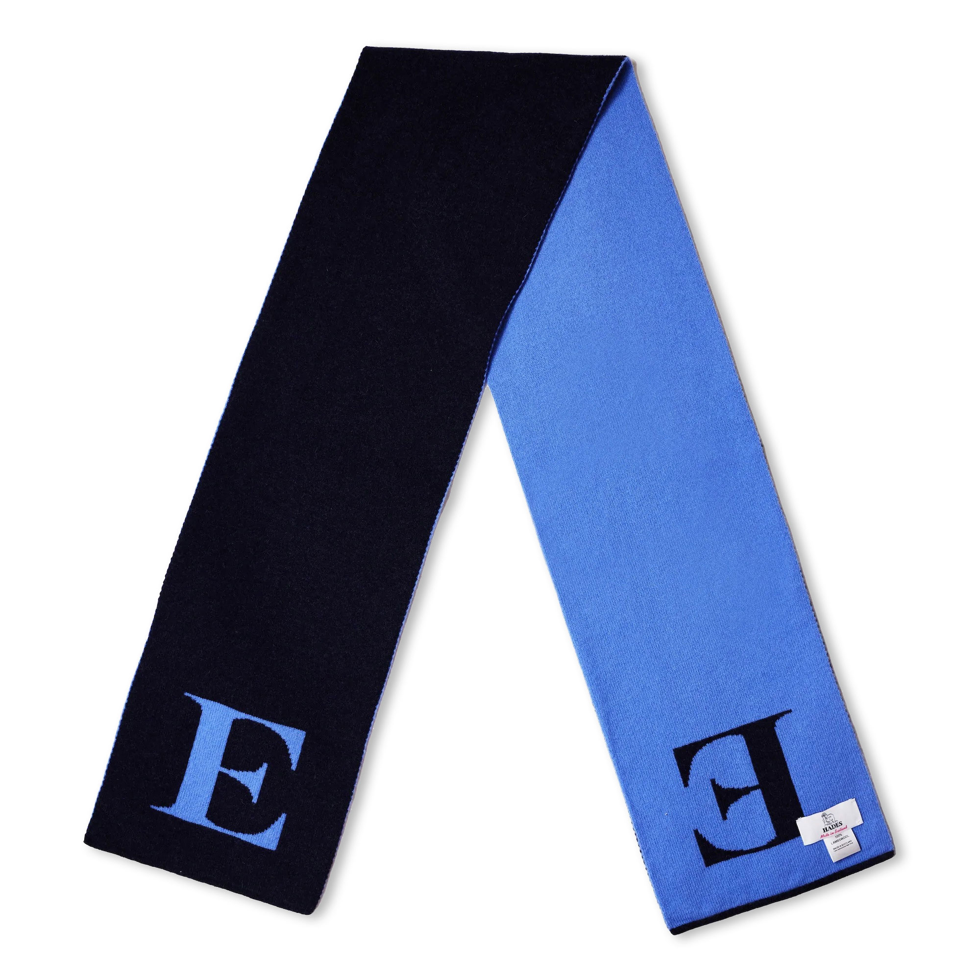 [HADES] Alphabet E Scarf _ Navy/Ocean Blue (30% Sale)