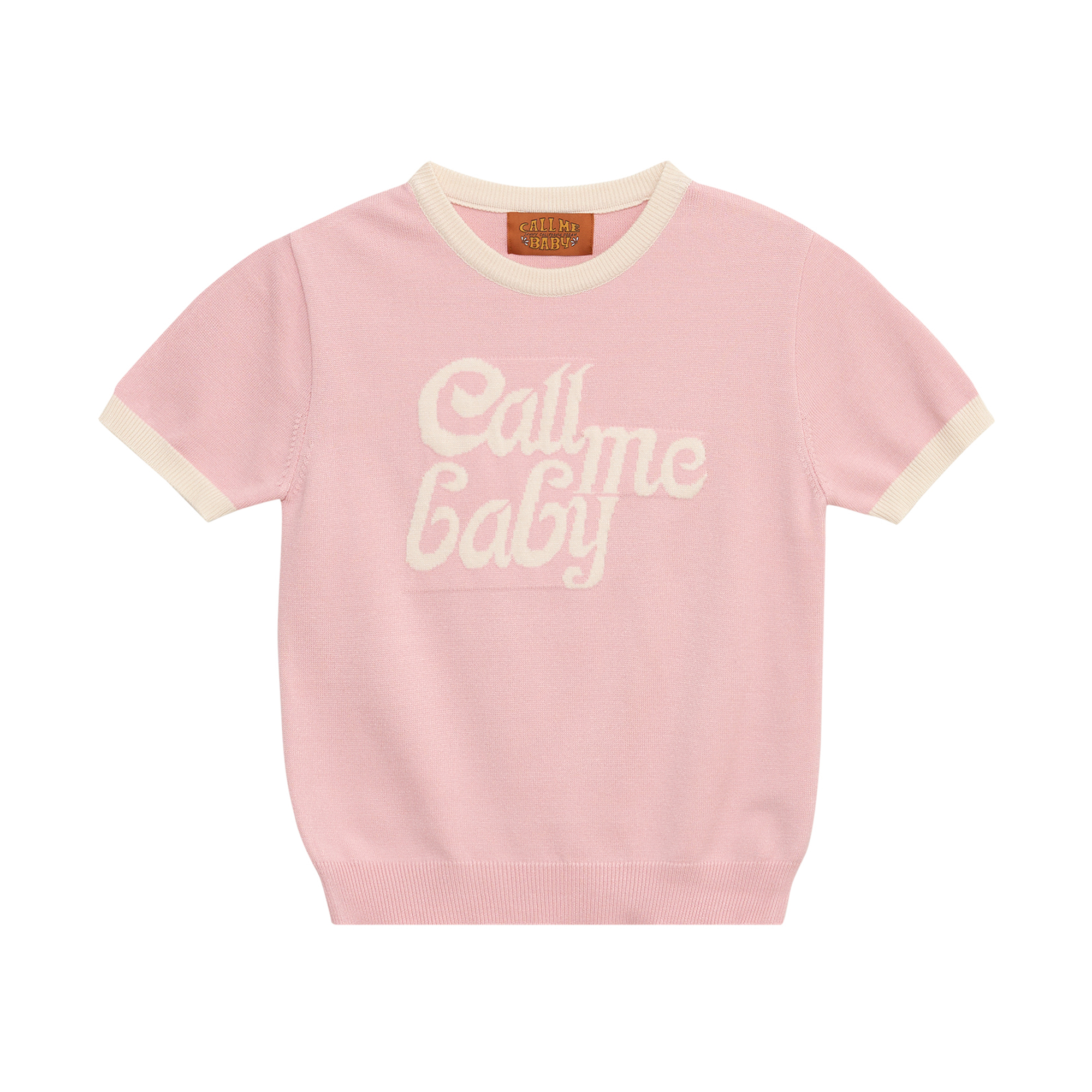 [Call Me Baby] Baby Ringer  knit _ Pink/White