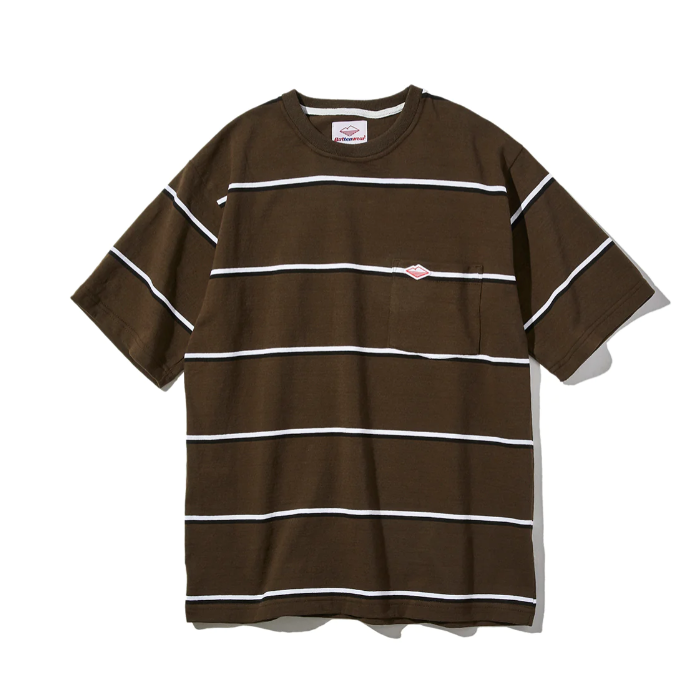 [Battenwear] Pocket Rugby Tee (Olive stripe)  (60% Sale)