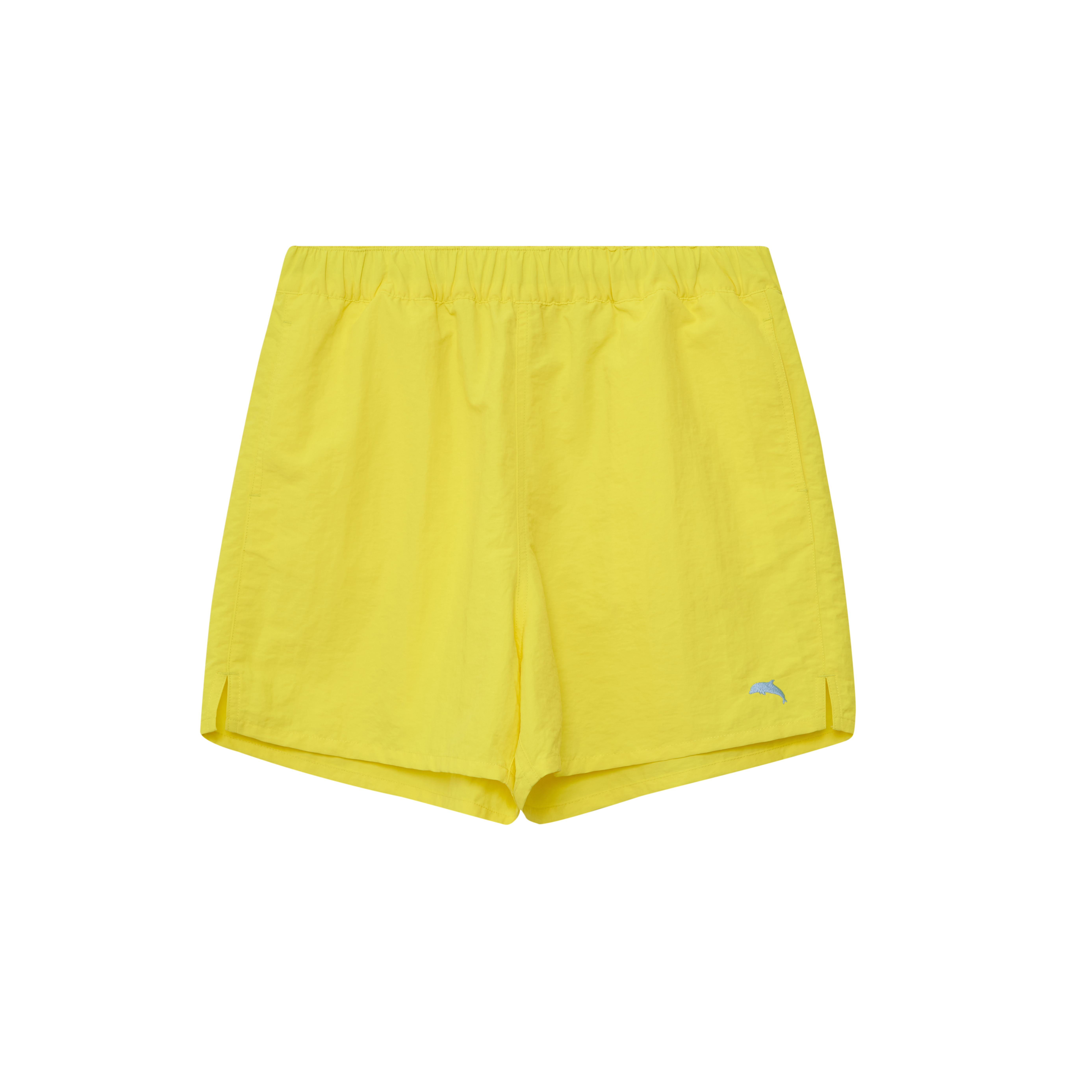 Dolphin Embroidery Logo Nylon Shorts _ Yellow