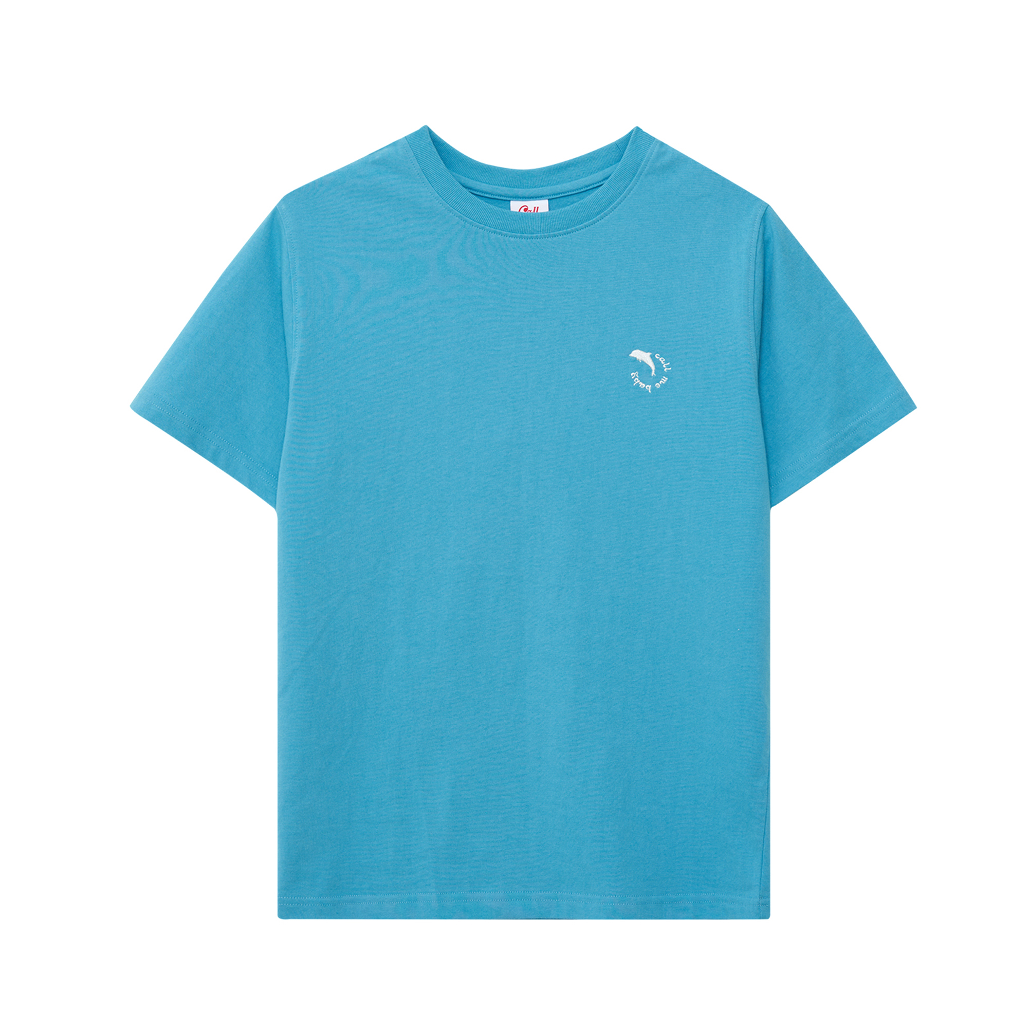 Dolphin Embroidery Logo Tee _ Sky blue