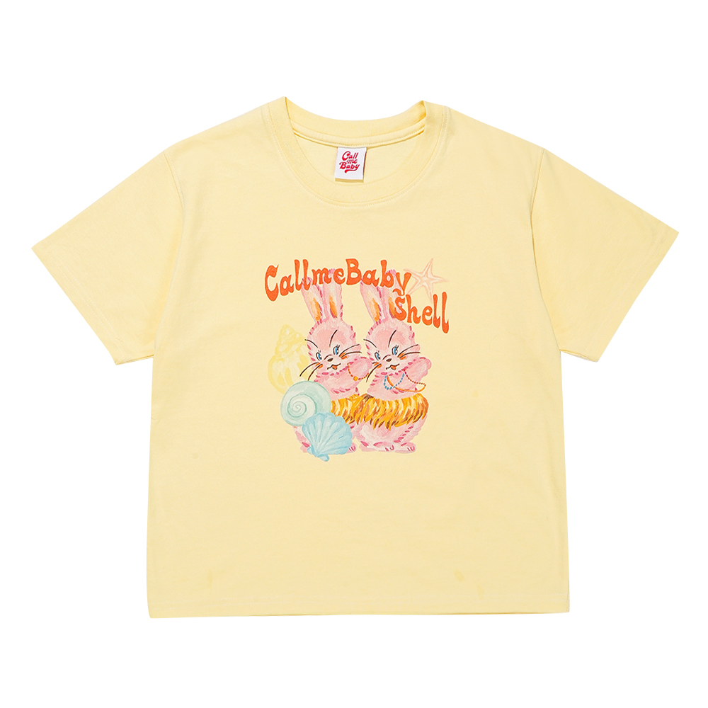 Shell Cropped Tee_Light Yellow