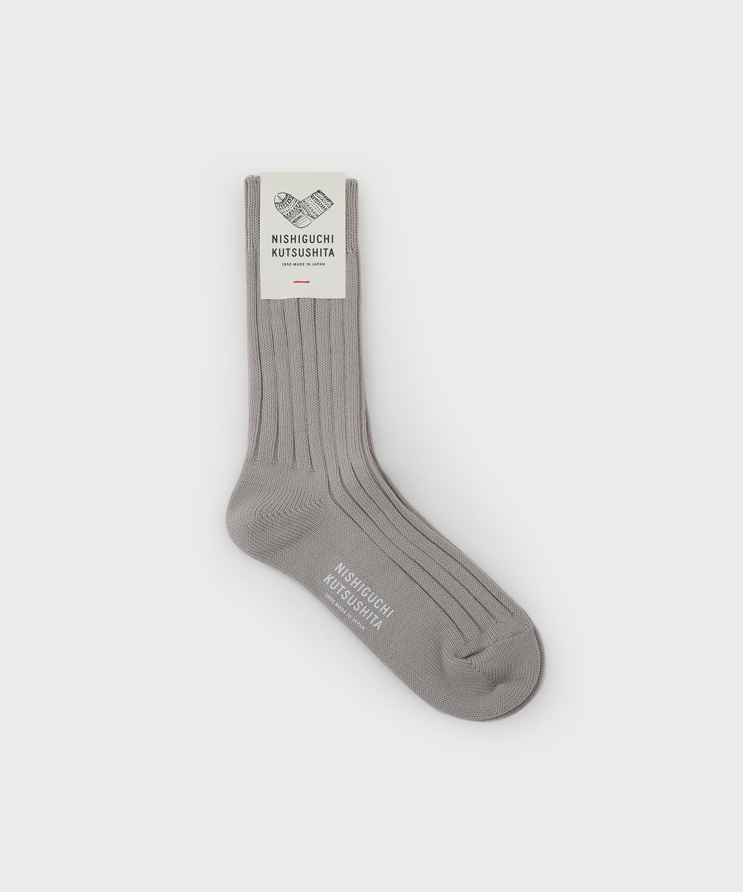 Egyptian Cotton Ribbed Socks (L.Gray)