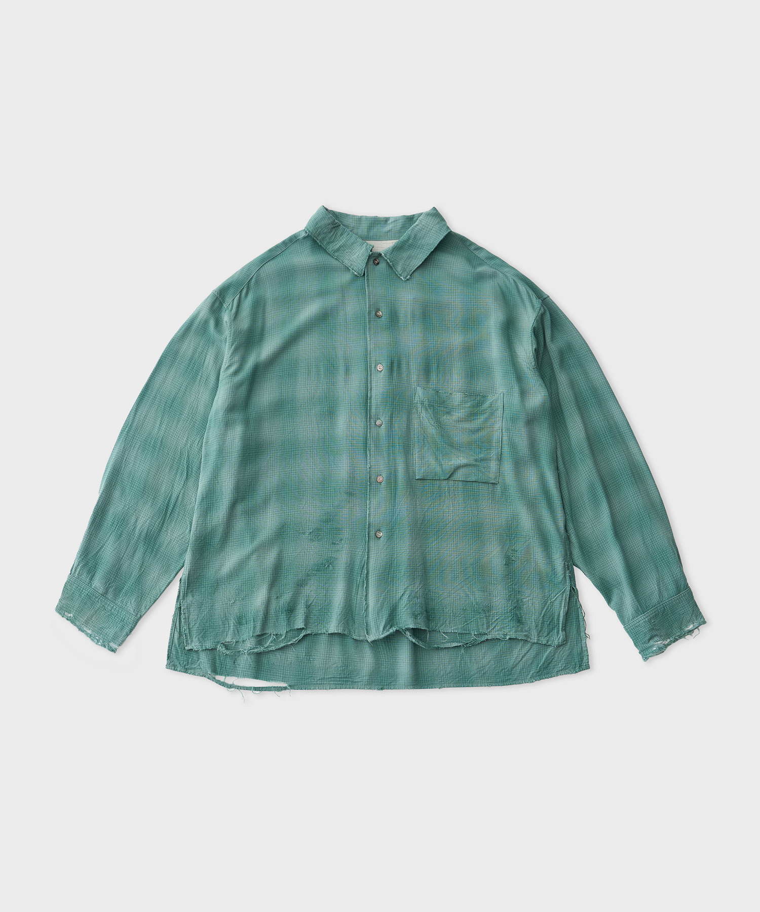 Rayon Check Shirt (Green)