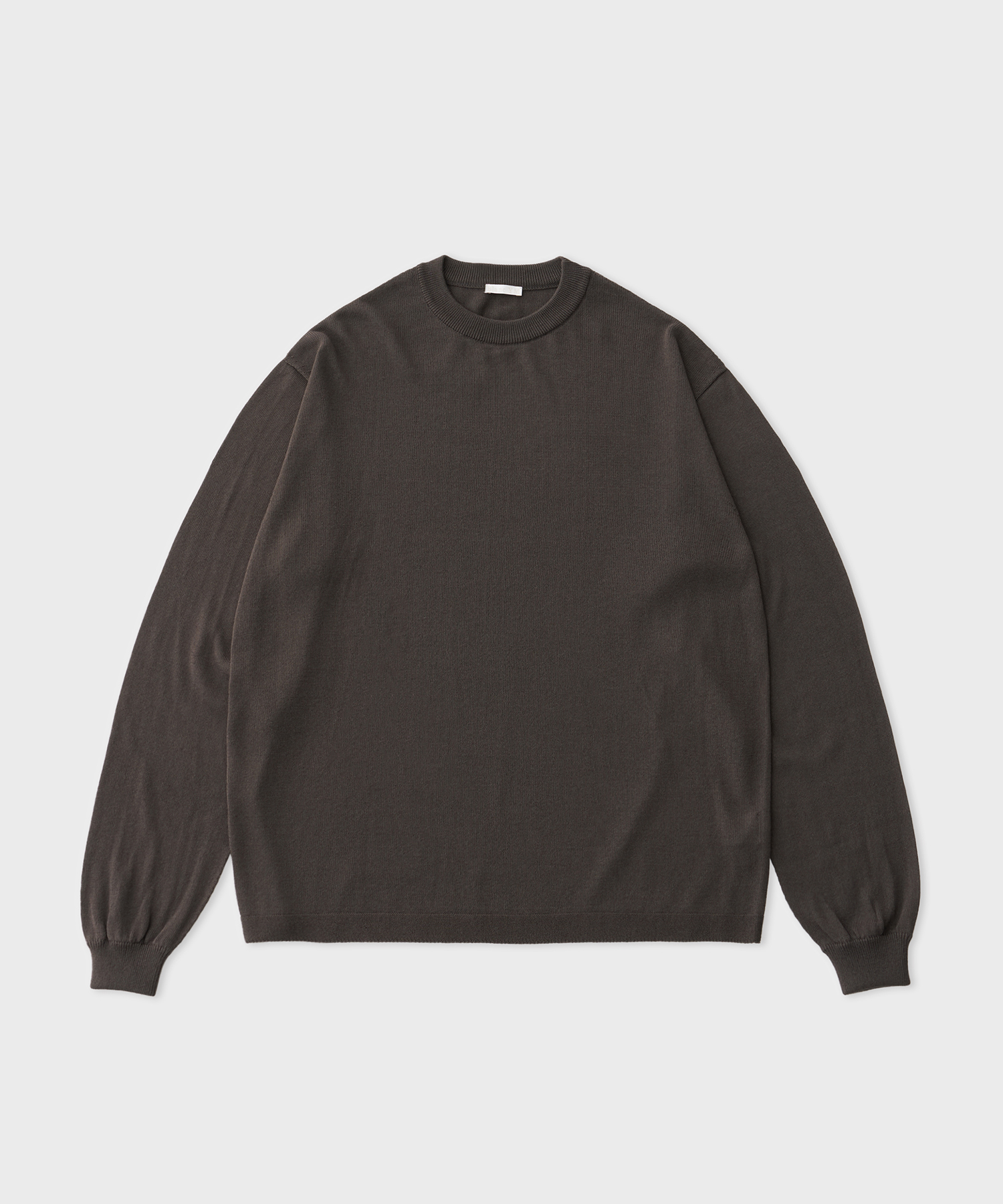 Wide Knit L/S Shirt (Brown)