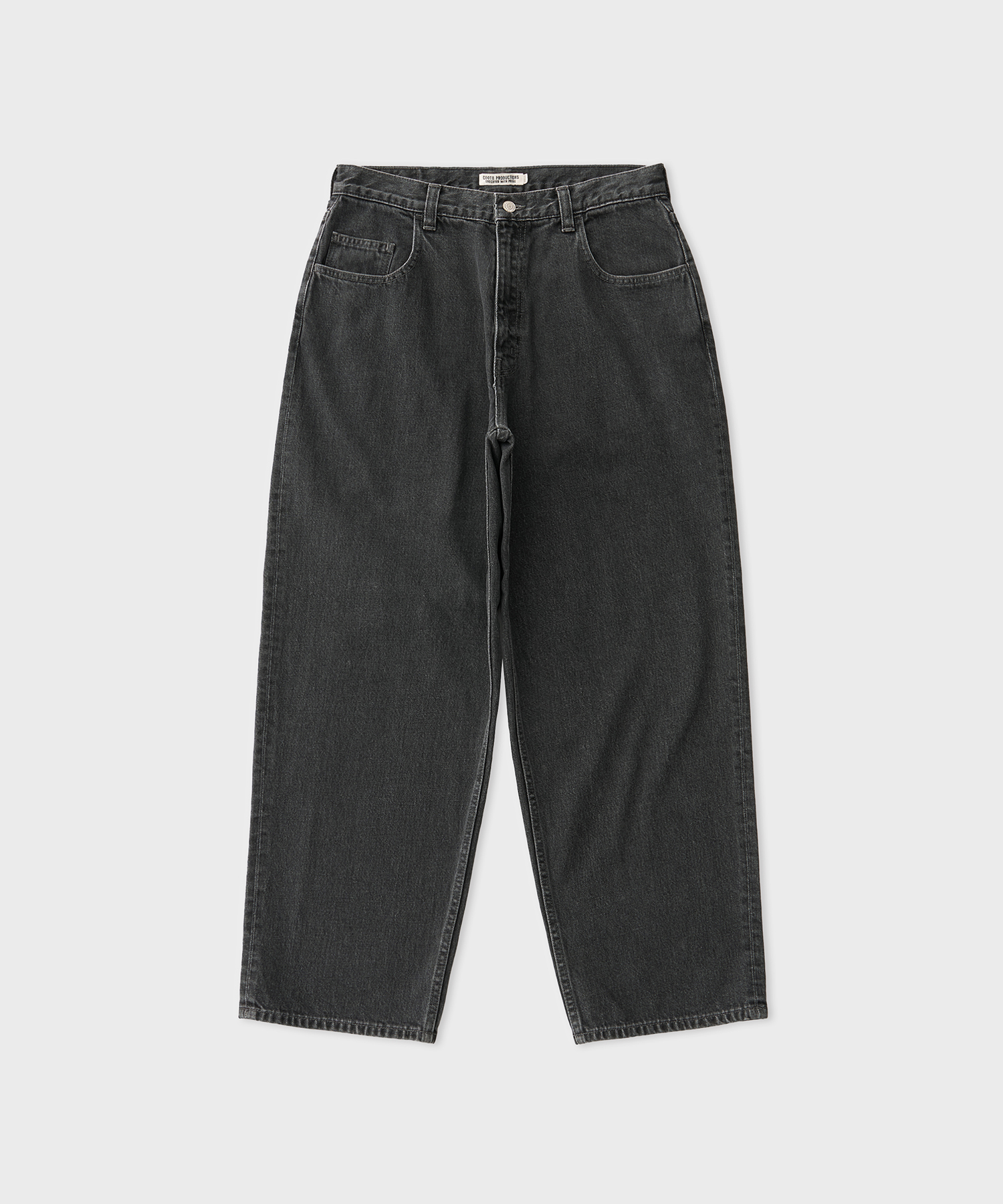 5 Pocket Baggy Denim Pants (Black Fade)