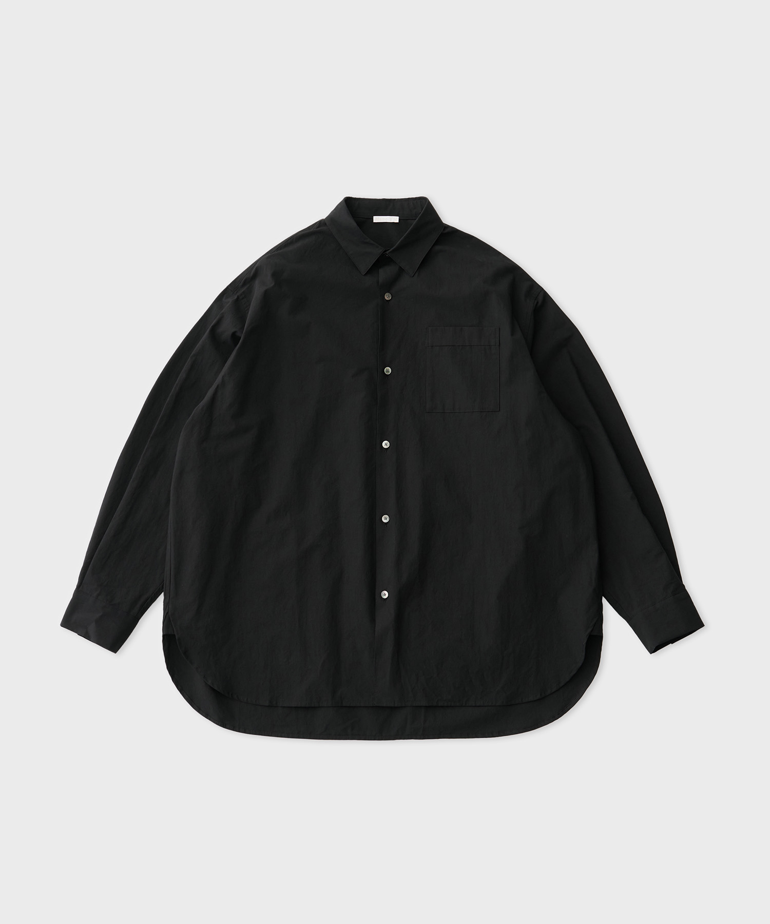 Cotton Wide Shirt (Black)