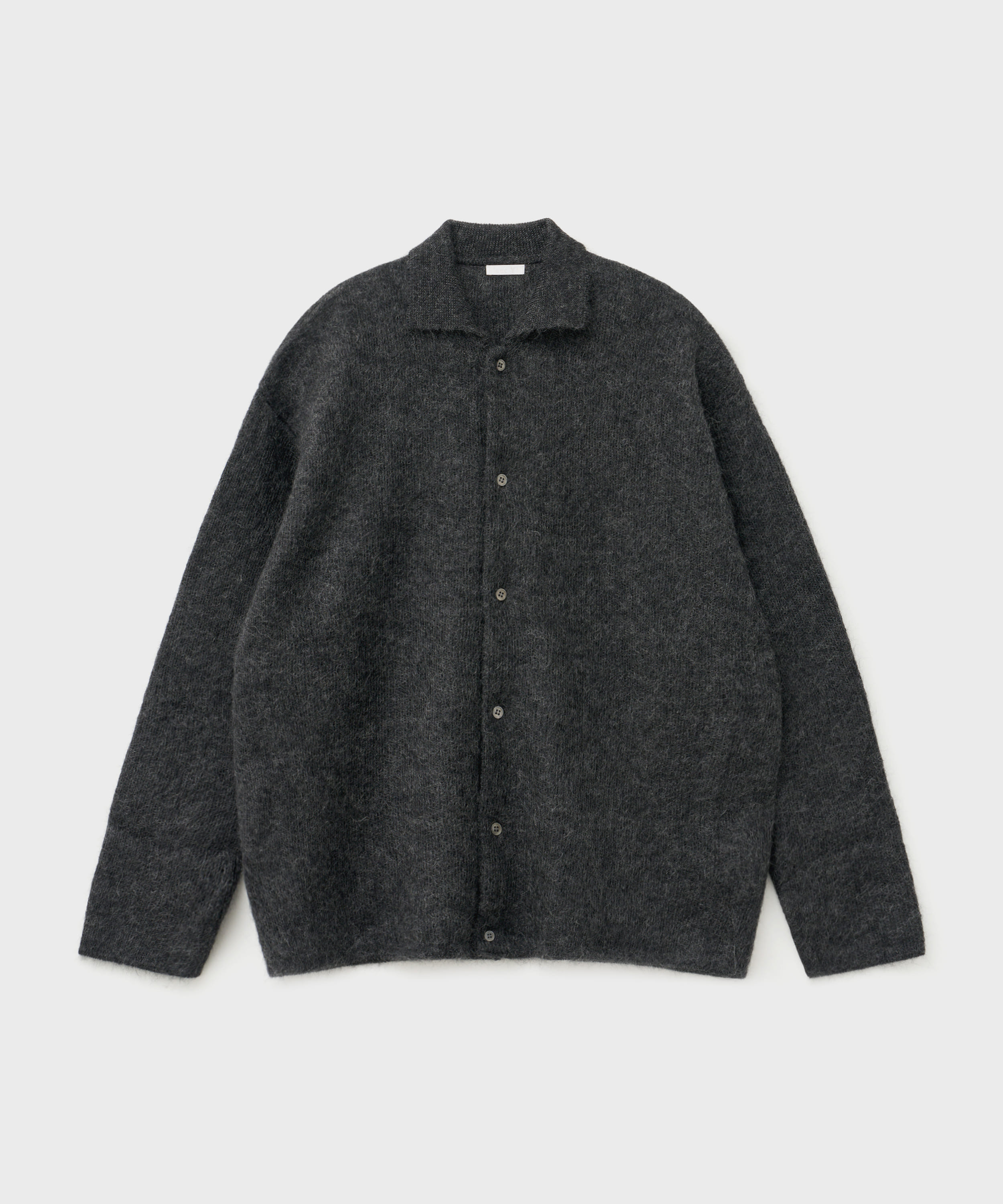 Kid Mohair Knit Shirt (Gray)