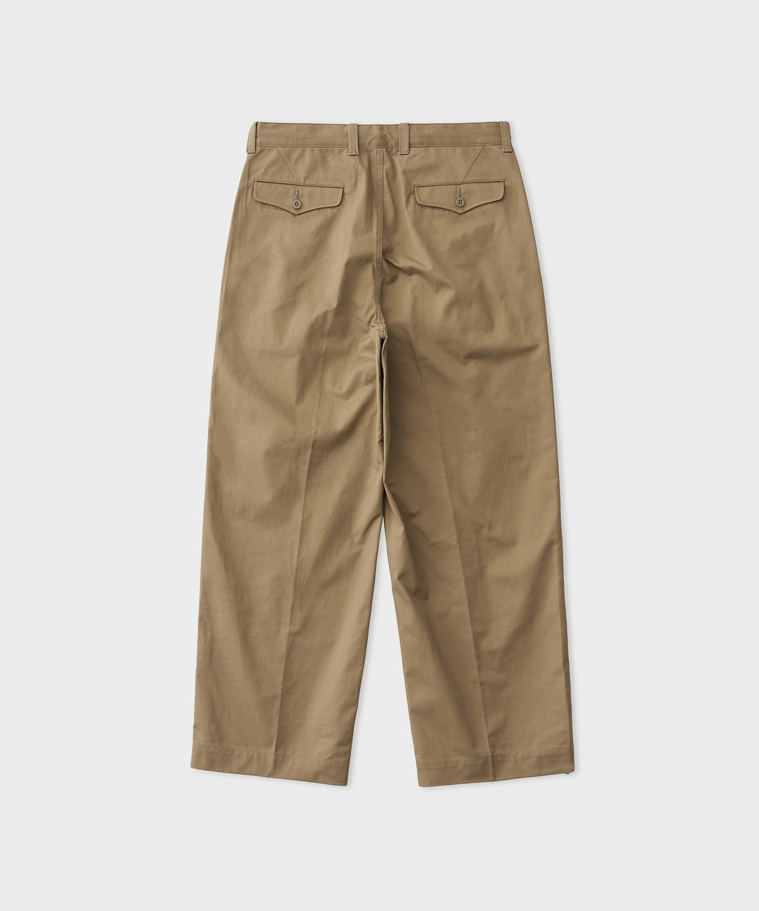 Washed Suvin Twill 52 Trousers (Khaki)