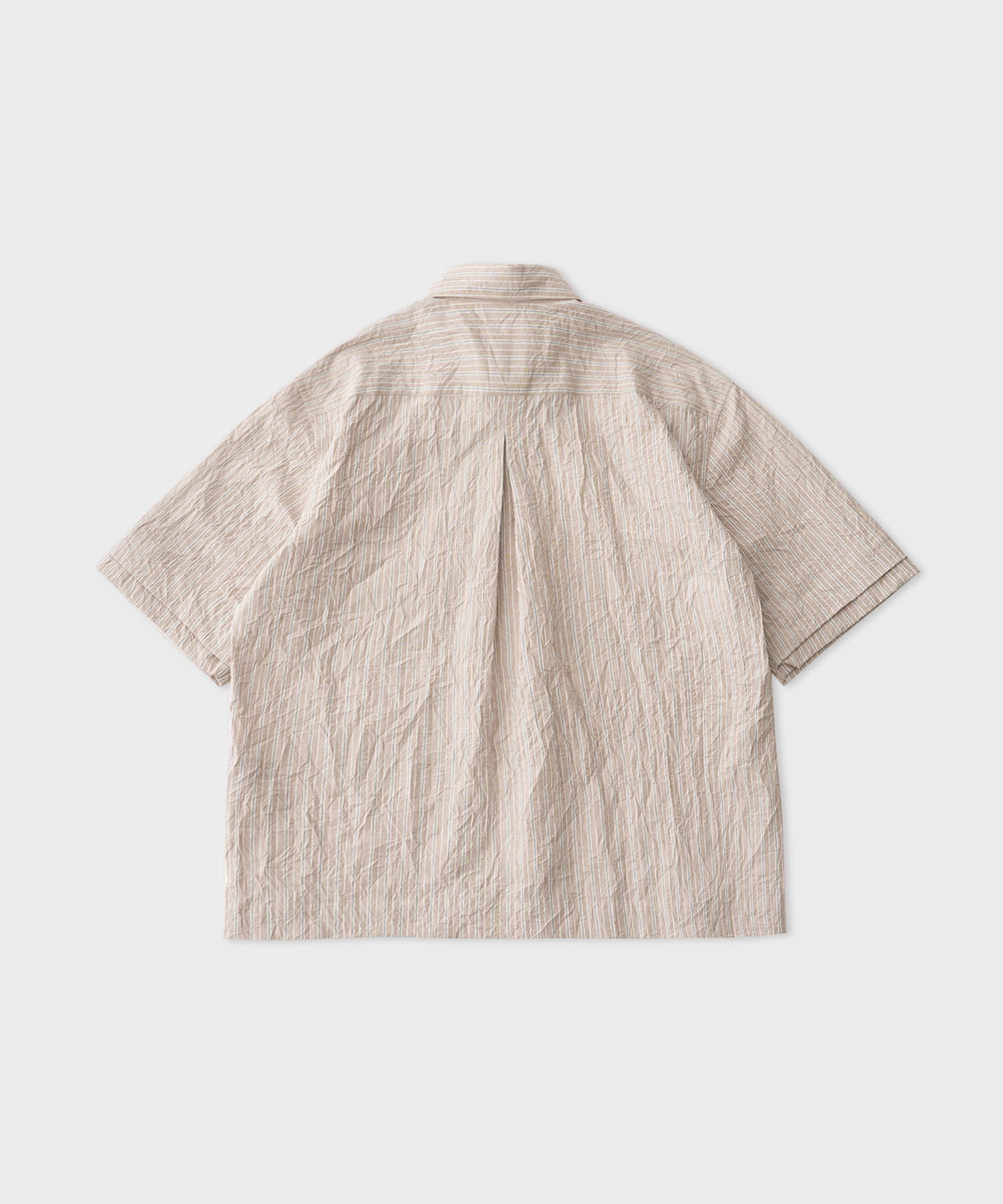 Box Shirt Short Sleeve (Crinkle Pinstripe)