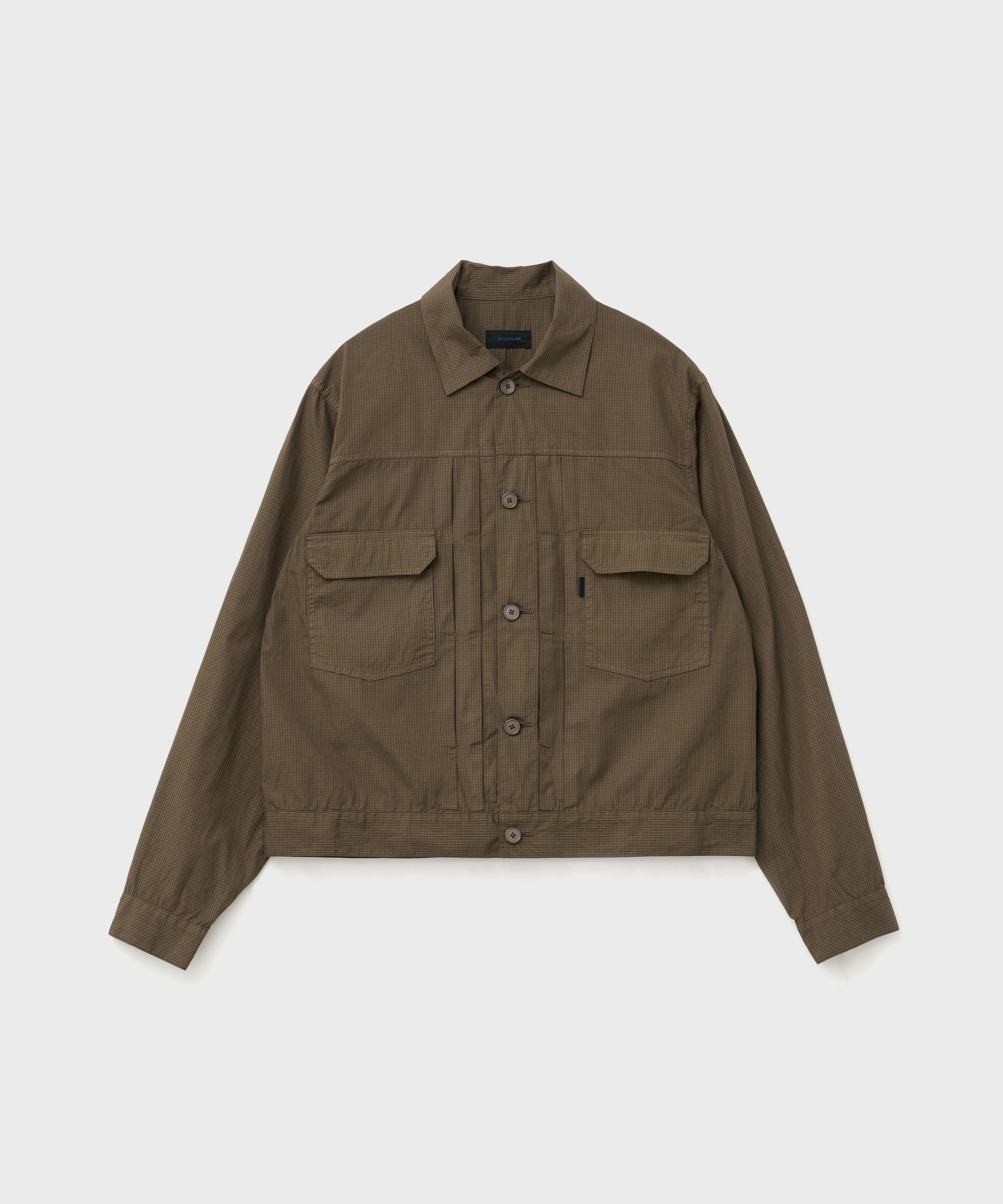 Trucker Shirt Garment Dye (Brown Check)