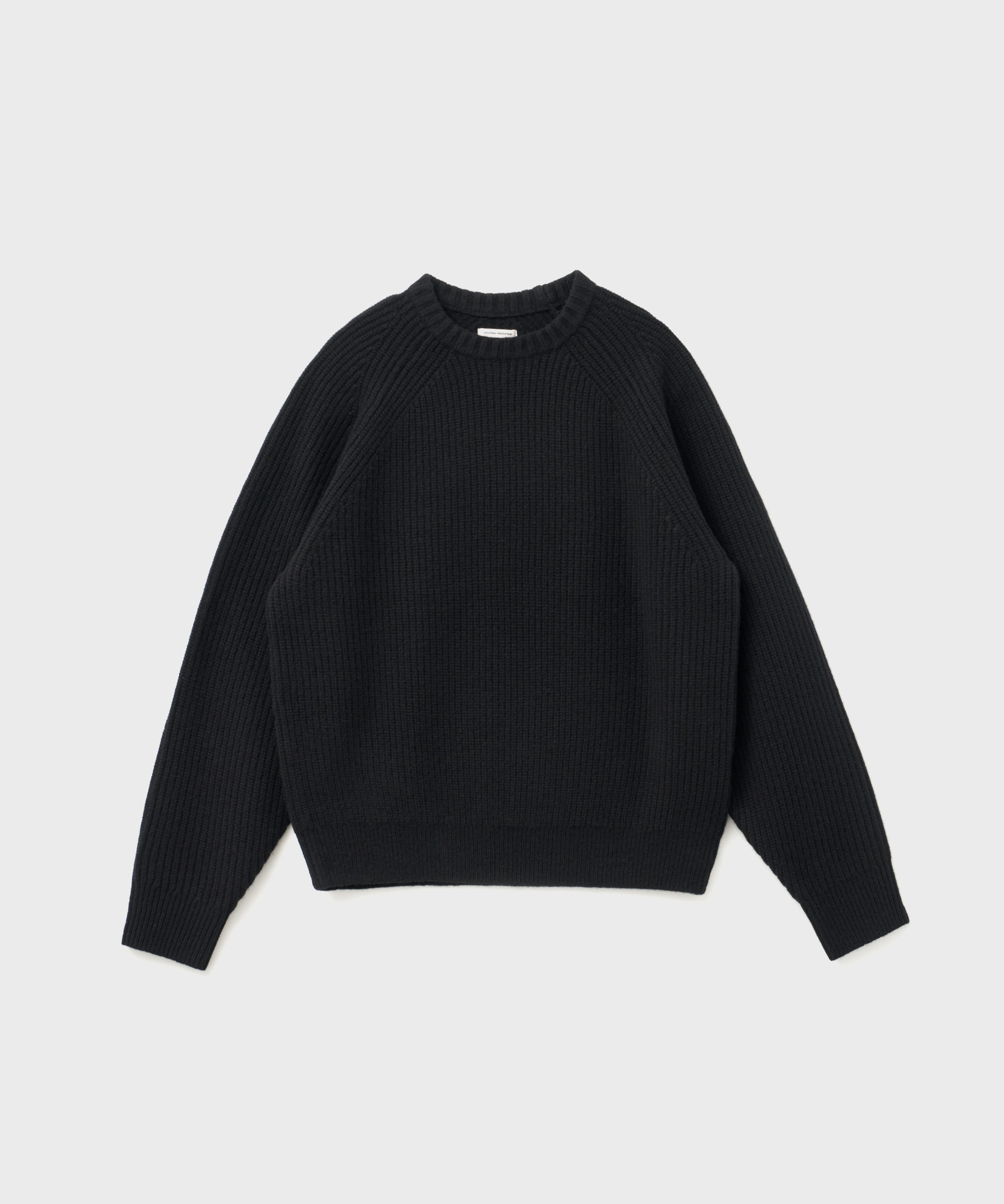 Low Gauge Crew Neck Sweater (Black)